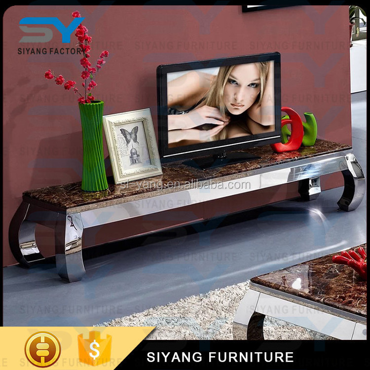 luxury art deco shelf tv stand italian marble tv stand with stone top living room DS006