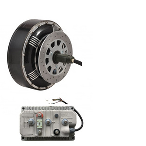 Dual 8000W 40kW Peak 96V 125KPH Brushless DC Gearless In Wheel Hub Motor Electric Hybrid Car Conversion Motor Kit