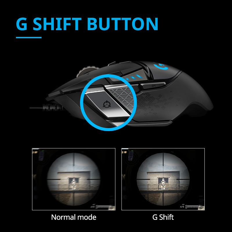 2024 Top Original Logitech G502 Wired Gaming Mouse 16000 DPI Computer PC Logitech Gamer Gaming Mouse With 11 Buttons