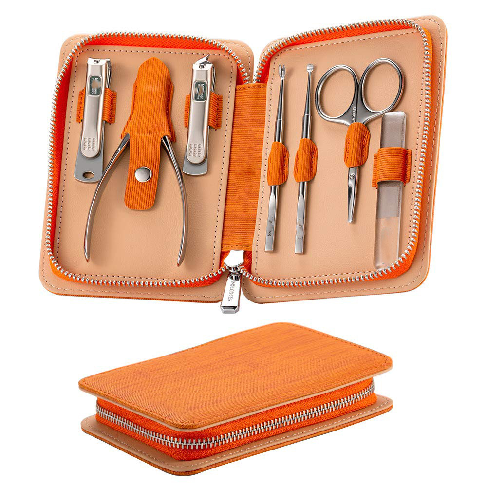 Manicure Set Pedicure Sets Cases\Leather Portable Travel Case for  Professional Stainless Steel 7 Pcs Nail Clipper Set