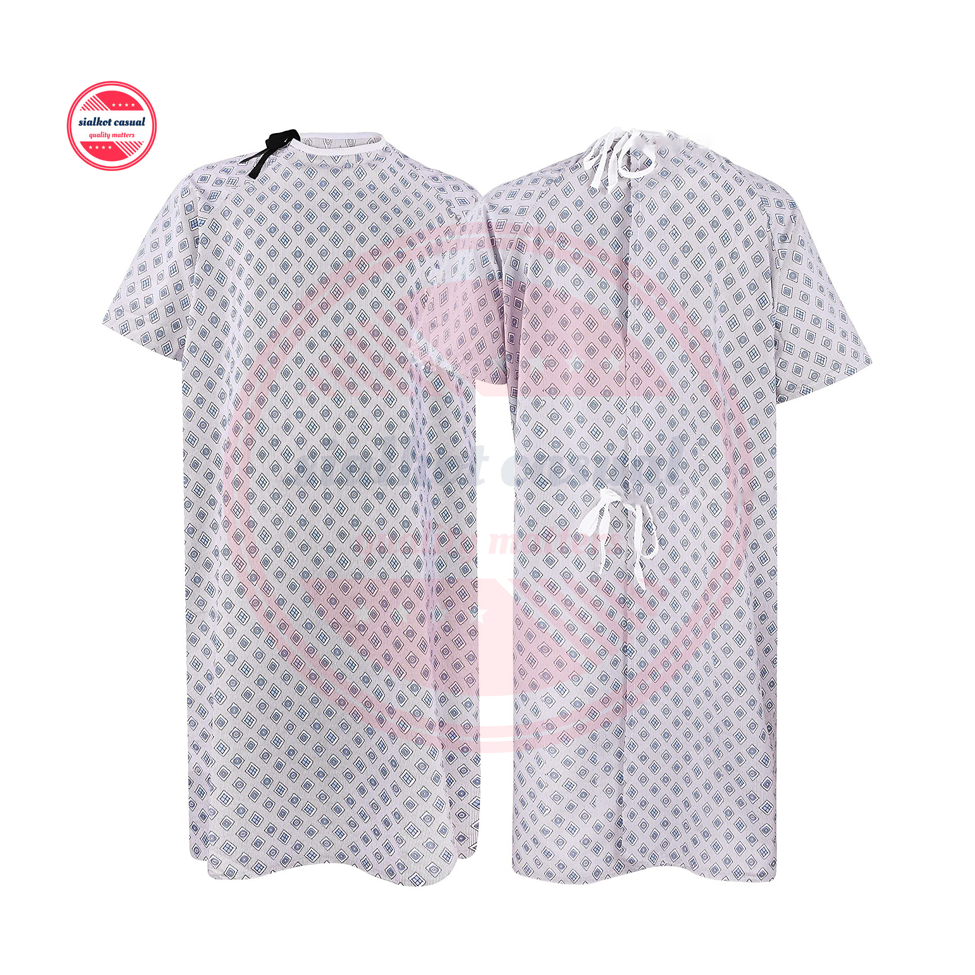 High Quality Cotton Medical Patient Gown |  Hospital Medical Clinic Patient Loose Comfortable Custom Designed Sublimated Gown