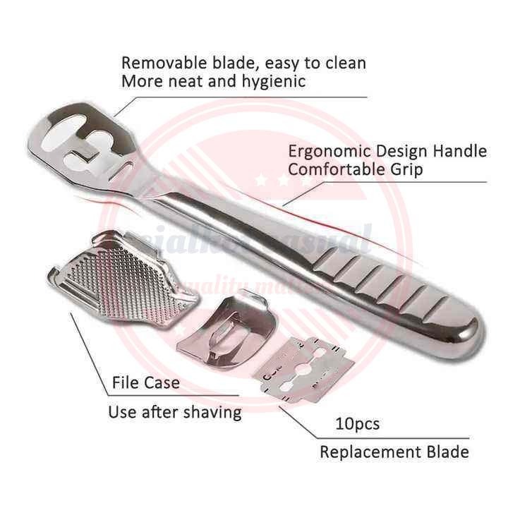 Foot Corn Remover Scraper Cuticle Dead Skin Callus Remover Stainless Steel Corn Remover