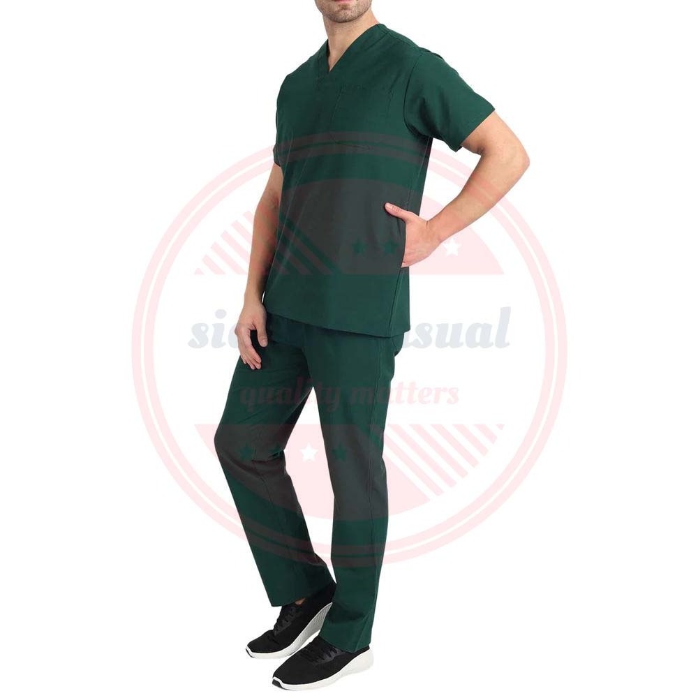 Premium Quality Hospital Medical Scrubs Nursing Uniforms Shorts Sleeve Scrub Suit For Men's With Custom Logo