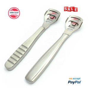 New Stainless Steel 2 pc Set Foot Skin Shaver Corn Cuticle Cutter Remover Rasp Pedicure File Foot Callus Foot Care Tool