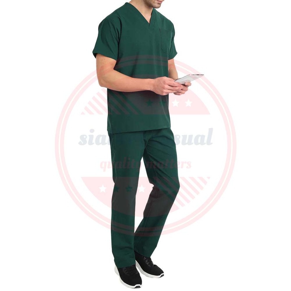 Premium Quality Hospital Medical Scrubs Nursing Uniforms Shorts Sleeve Scrub Suit For Men's With Custom Logo