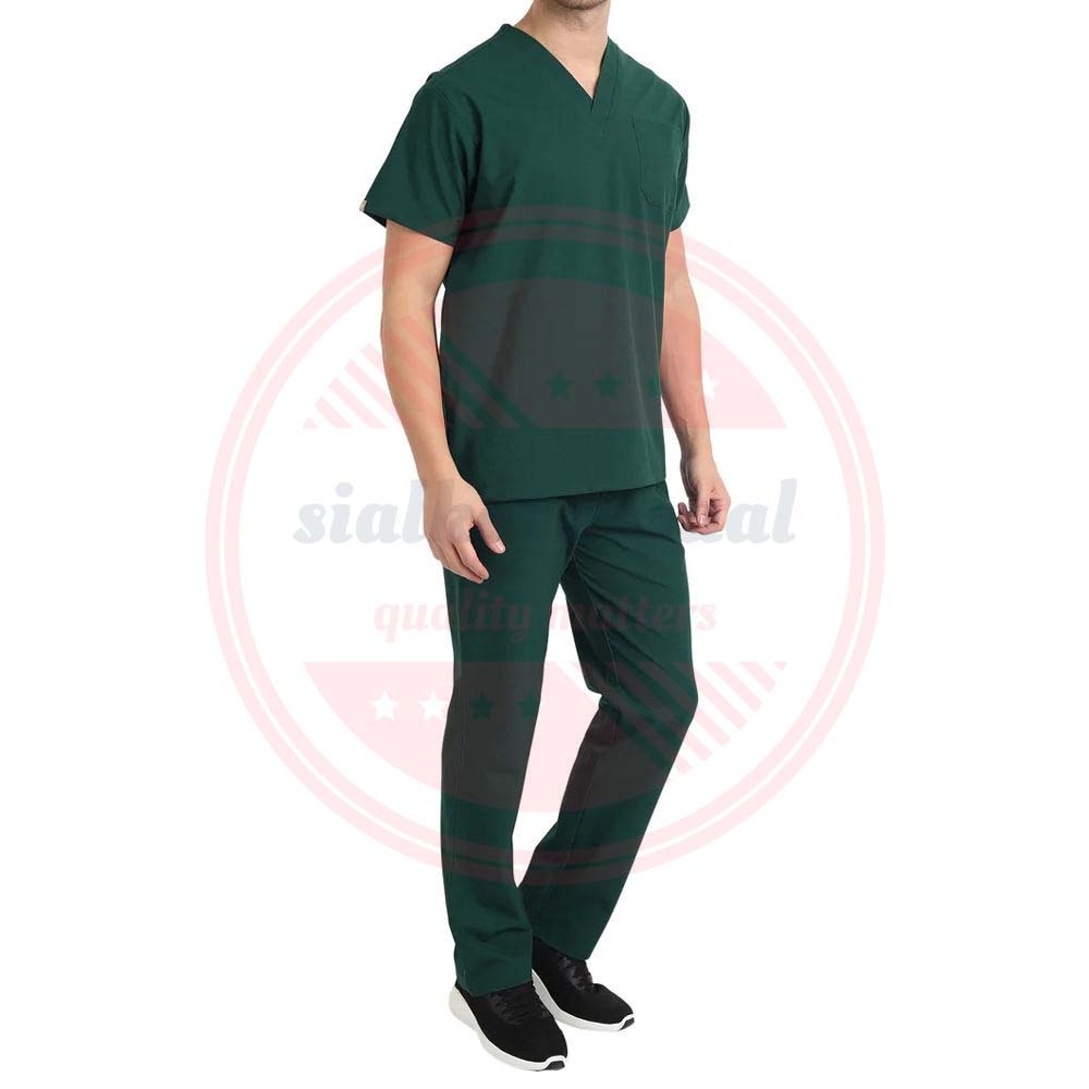 Premium Quality Hospital Medical Scrubs Nursing Uniforms Shorts Sleeve Scrub Suit For Men's With Custom Logo