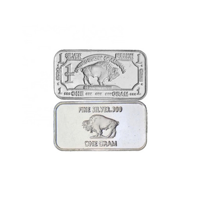 1 Gram Pure Fine  .999 Bullion Silver Bar