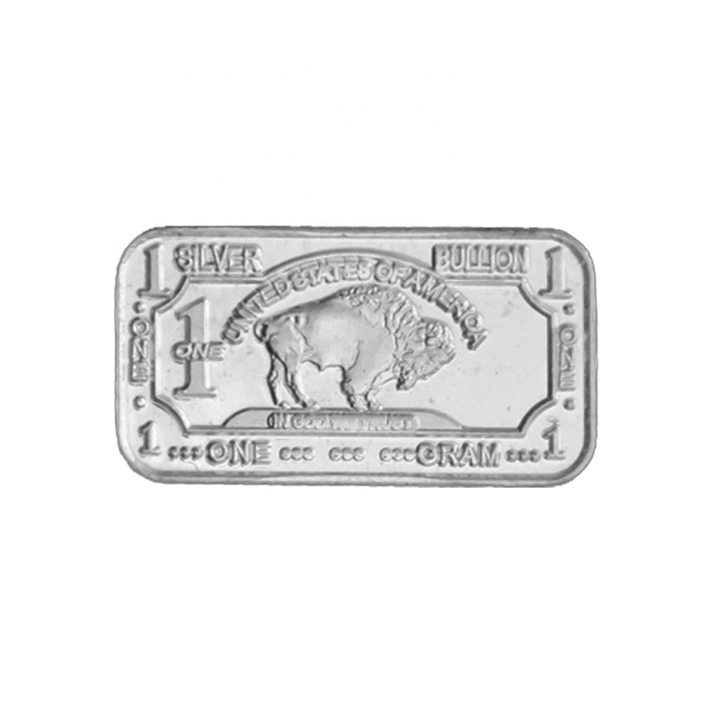 1 Gram Pure Fine  .999 Bullion Silver Bar