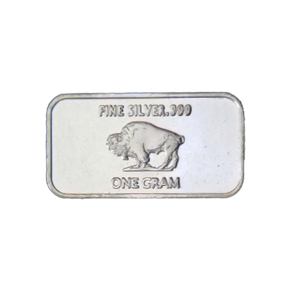 1 Gram Pure Fine  .999 Bullion Silver Bar