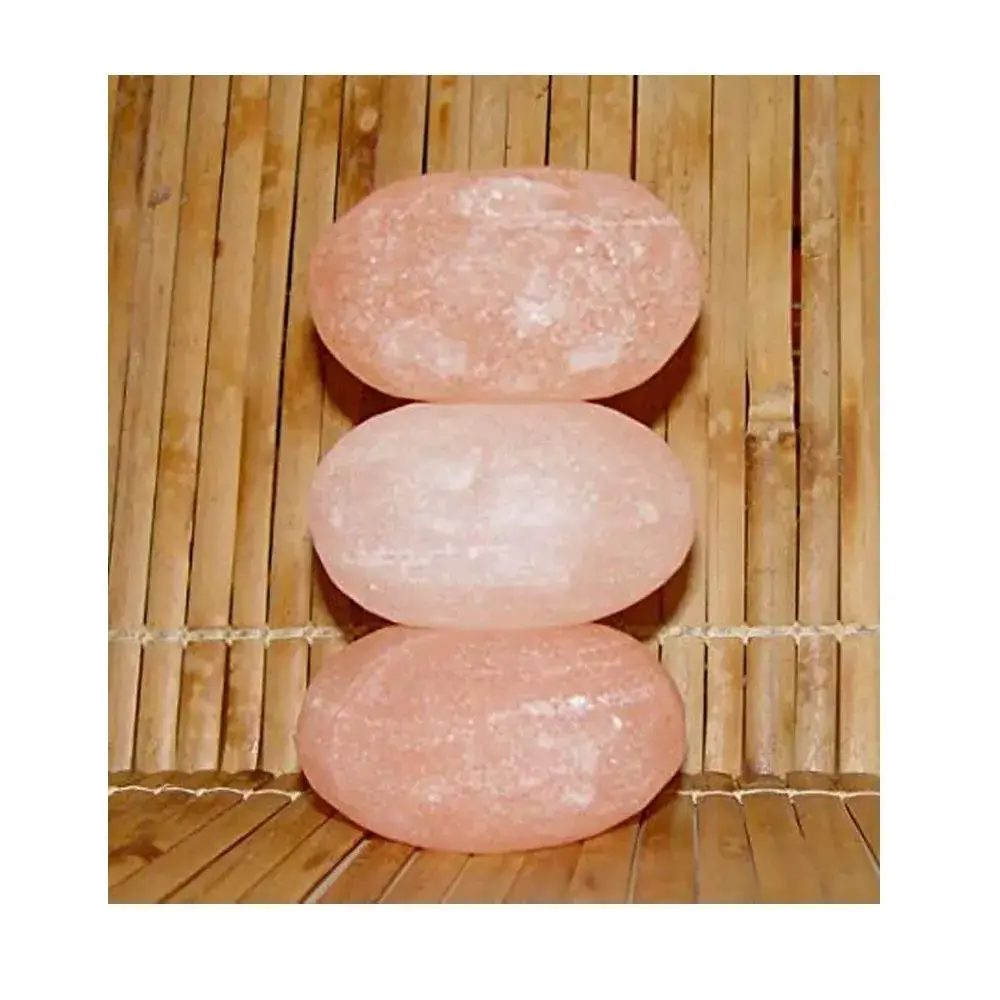 Himalayan Light Pink Crystal Salt Bar Deodorant Mineral-Based Body Massage Bar with Many Scents by Sian Enterprises