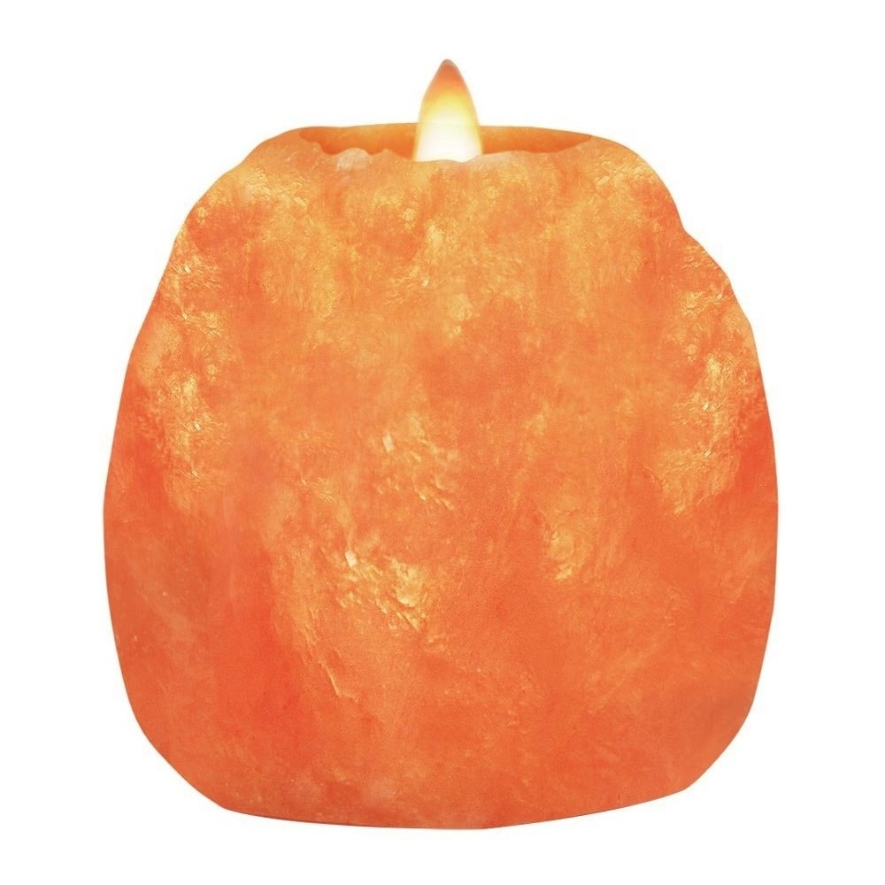 Elevate Ambiance Himalayan Salt Candle Holder Crafted Tea Light Round for Quality and Style - Sian Enterprises