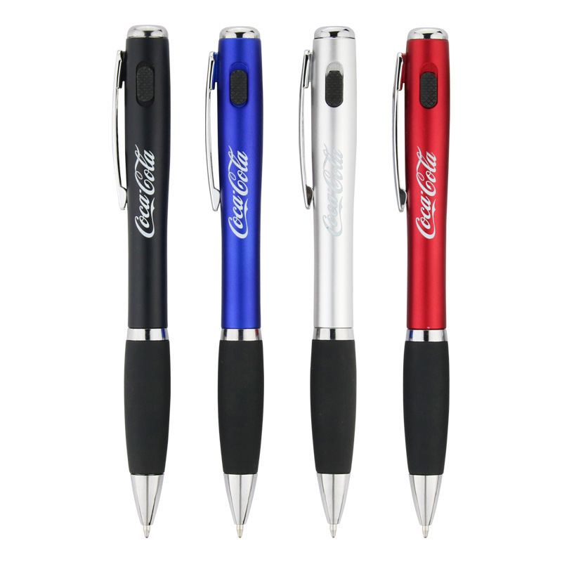 Hot Selling LED Light Ballpoint Pen with Flashlight Customized Logo Promotional Light Ball Pens