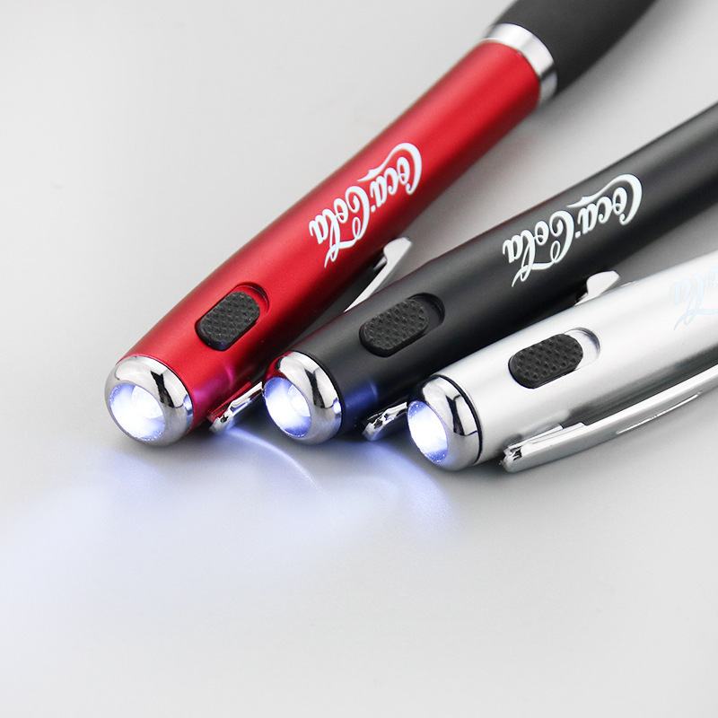 Customized Led Light Ballpoint Pen Refill with Lighter Promotional Wholesale Laser Light Up Ball Pens