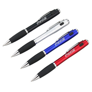 Hot Selling LED Light Ballpoint Pen with Flashlight Customized Logo Promotional Light Ball Pens