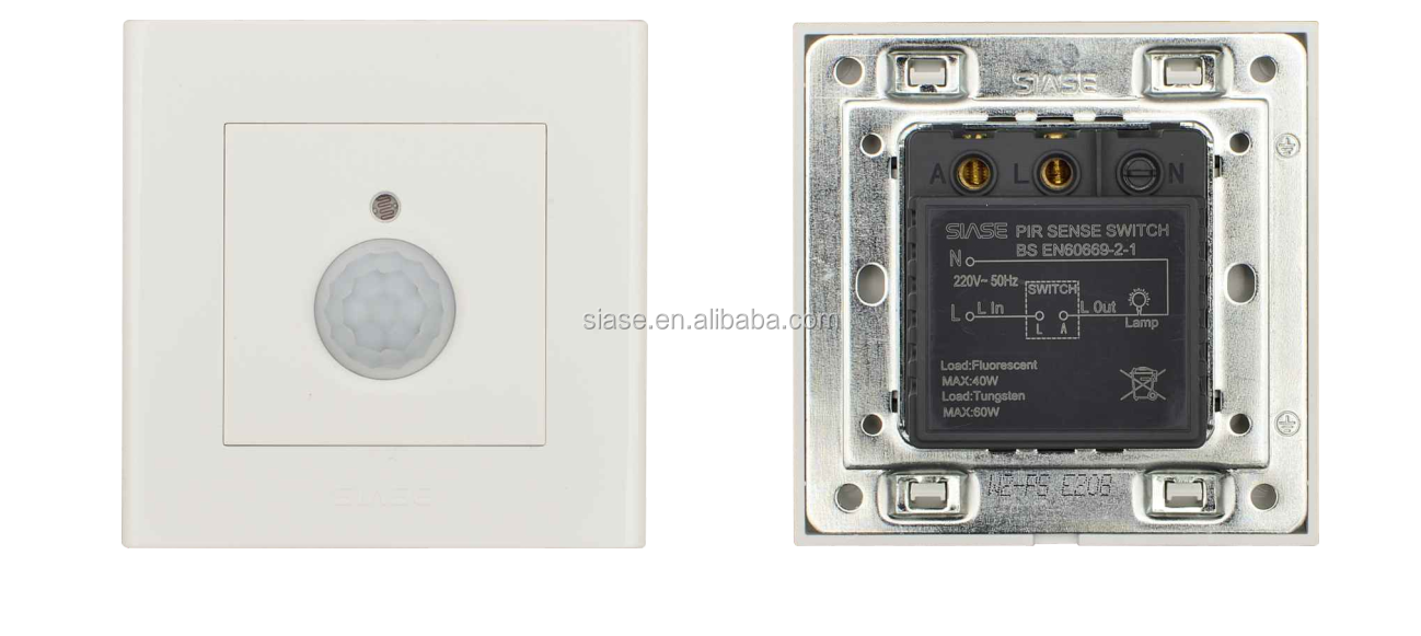 AC 220V 230V Electric Infrared PIR Motion Sensor Wall Light Switch