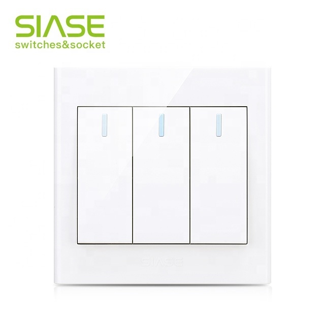 3 gang 2 way wall light switch 2 Way Switch with Indicator