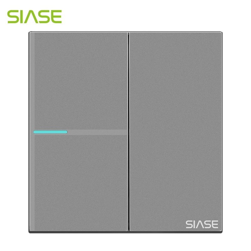 SIASE 2021 BS standard  Electrical Switches Three Gang One-way Grey Color Lamp LED Light Switch