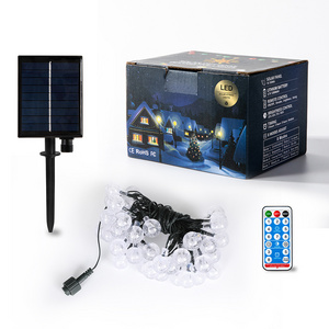 New Warm White RGB LED Bulbs Solar Powered Outdoor Garden Light IP65 Waterproof String Light