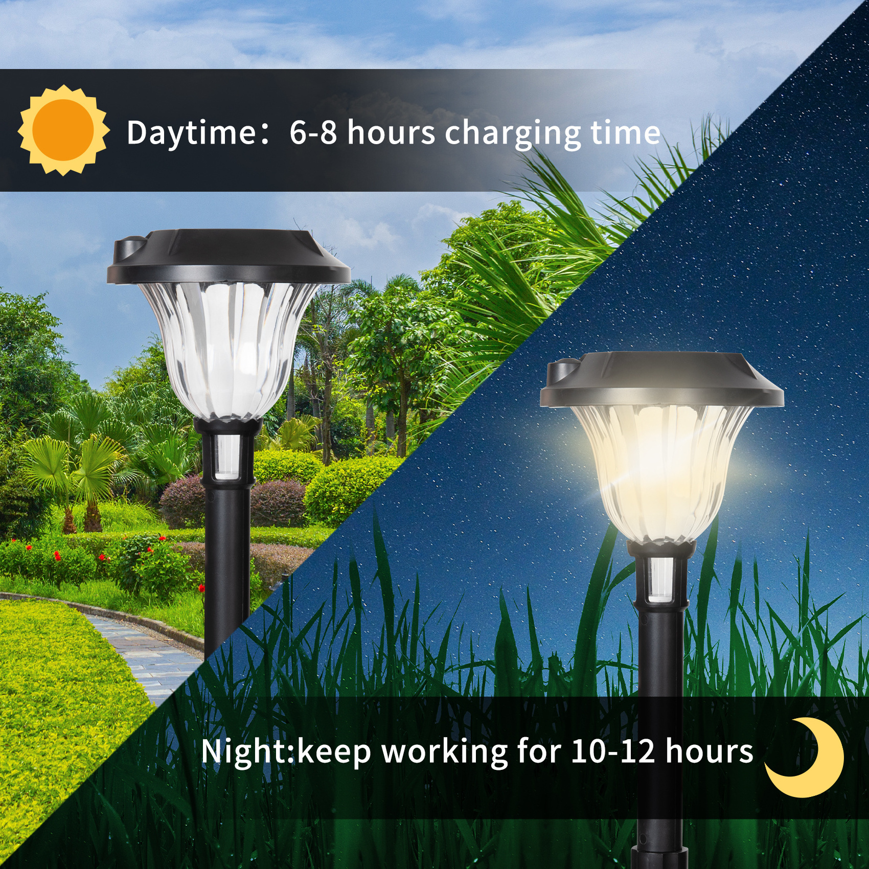 solar light outdoor water proof garden flower light 4 pack artificial rose solar garden stake lights