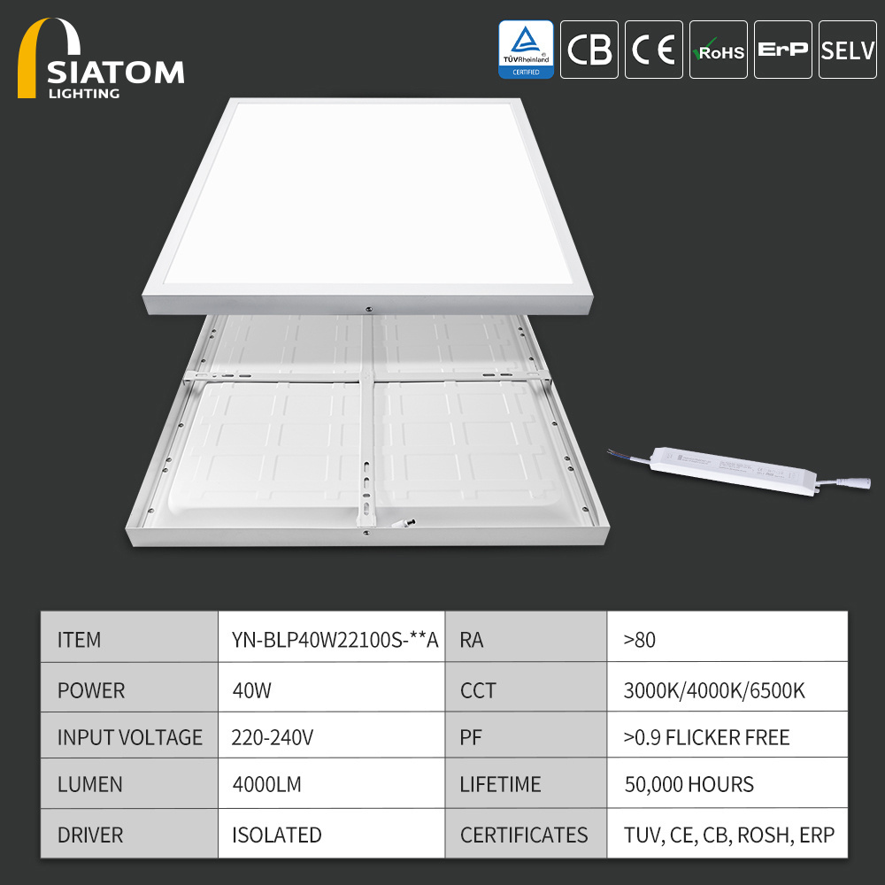 High Brightness 3000K 6500K 60x60 Led Light Panel Ceiling Surface Mound Backlit 6500K Lighting