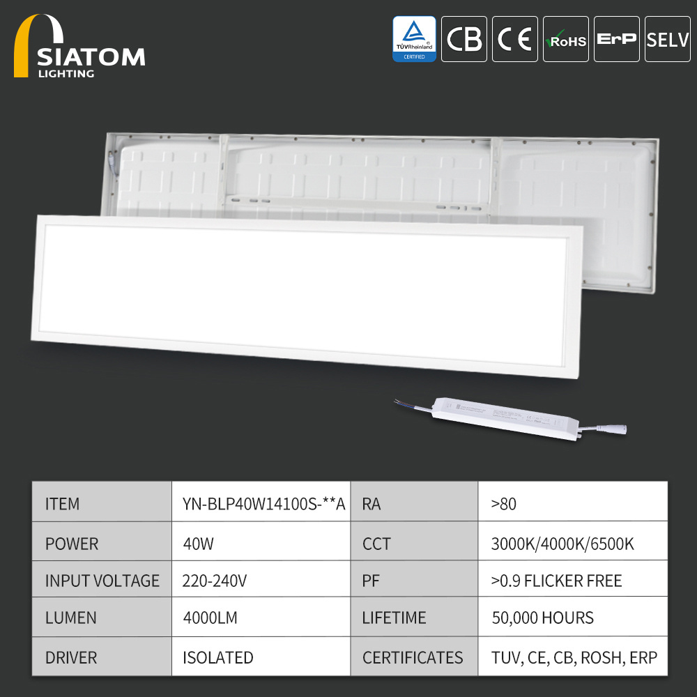 High Quality 1x4 Led Flat Panel Light 40w Surface Mounted Indoor Ceiling Lights