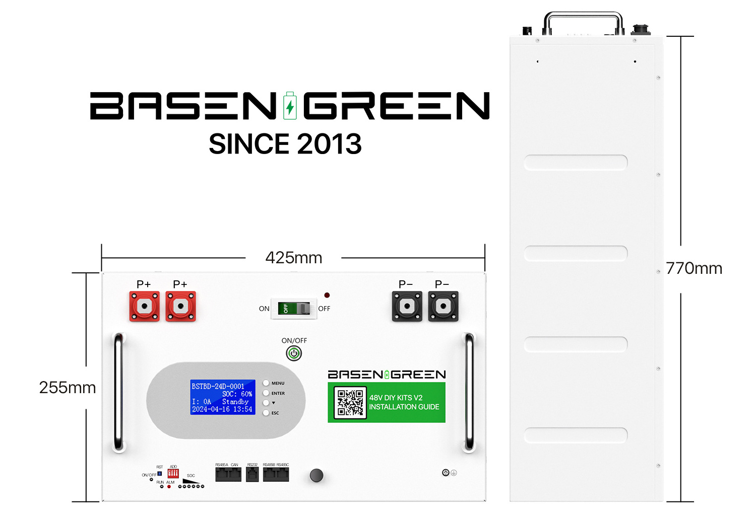 basen greenline battery EU stock 51.2V 10kwh lifepo4 battery 14wkh 15kwh lifepo4 48v case empty lifepo4 diy box