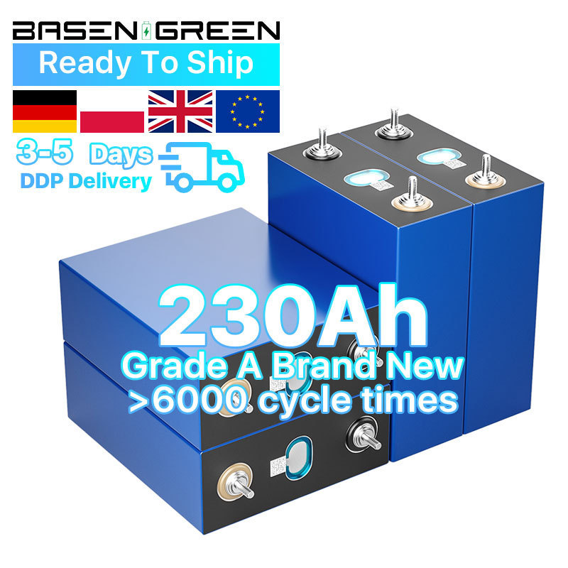 Basen Green 6000 Deep NEW Cycle 3.2V 150ah 280ah Lifepo4 Battery Akku Cell 50ah 100ah 200ah 300ah Lithium Ion Battery Packs