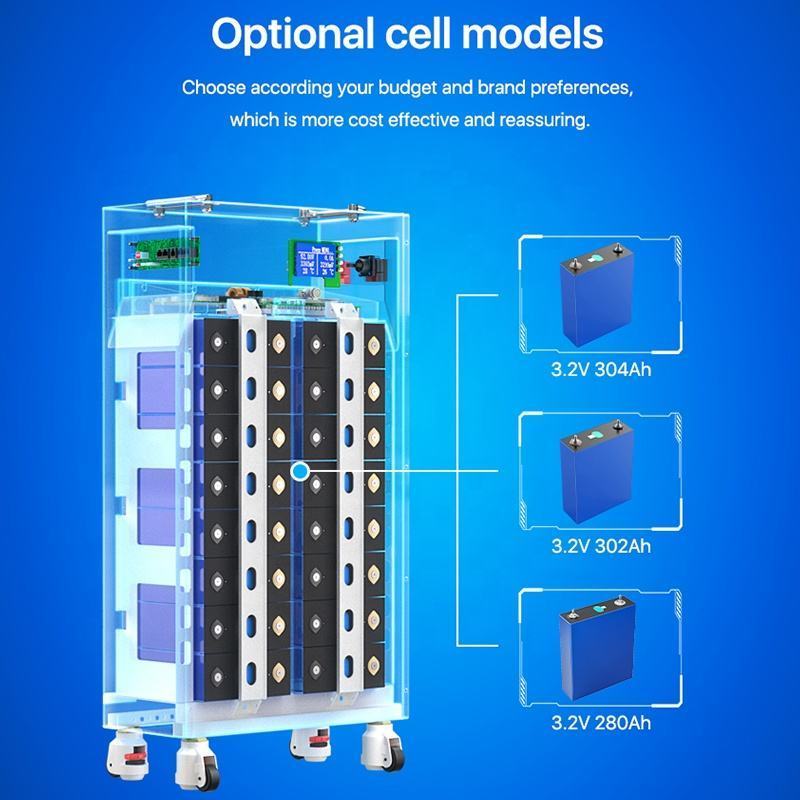 EU US stock DIY 48V 230 280Ah Lifepo4 Battery Box  Empty Metal Case Kit EV LFP Battery Box With 16S 200A Bms Battery Case