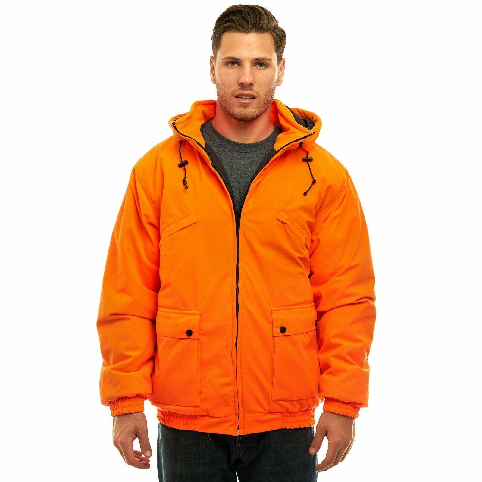 Wholesale hunting jackets printing Graphic solid color jacket tactical orange jackets