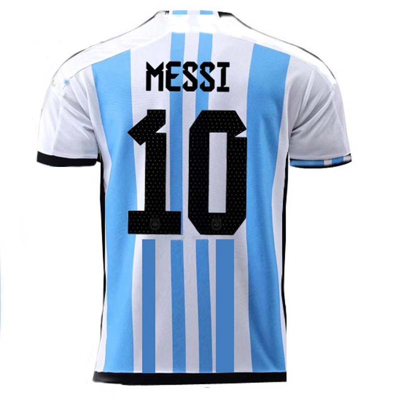 Argentina Uniform Soccer jersey 2022 3 star high quality Soccer Wear Messi Football Shirt for kids and men