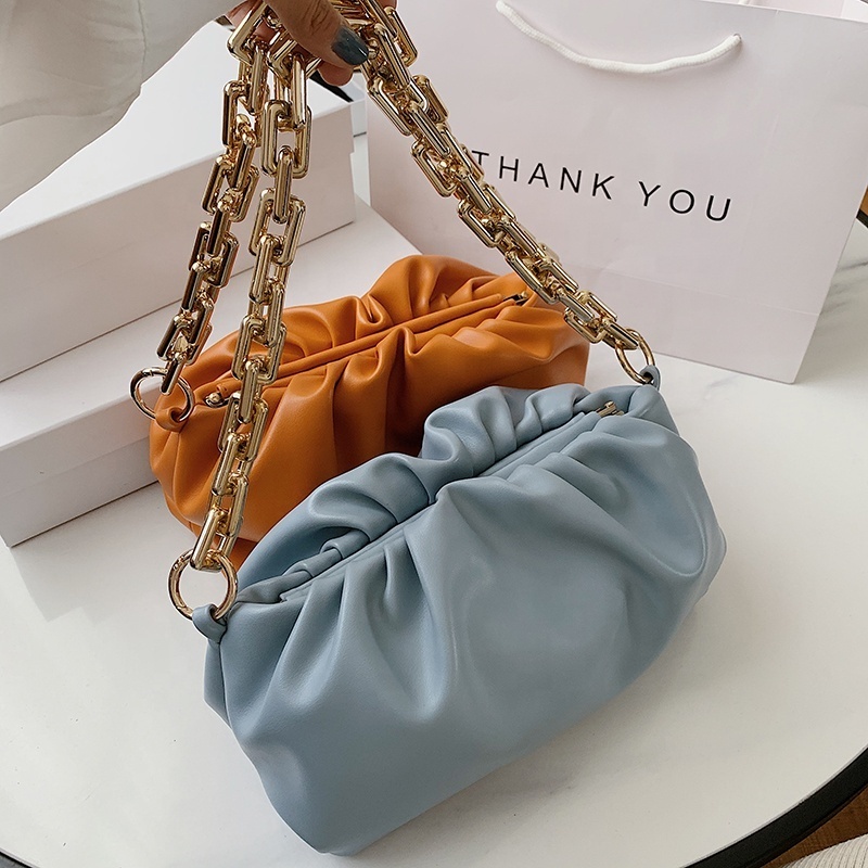 Shoulder Bags Women Designer Cloud Clutch Bag Hot Fashion Ladies Thick Chain Shoulder Bag Soft PU Women Handbag Tote Ladies