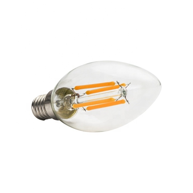 Dimmable/Non-dimmable C35 LED 4W filament bulb Led long filament bulbs 4W e14 socket led light bulb