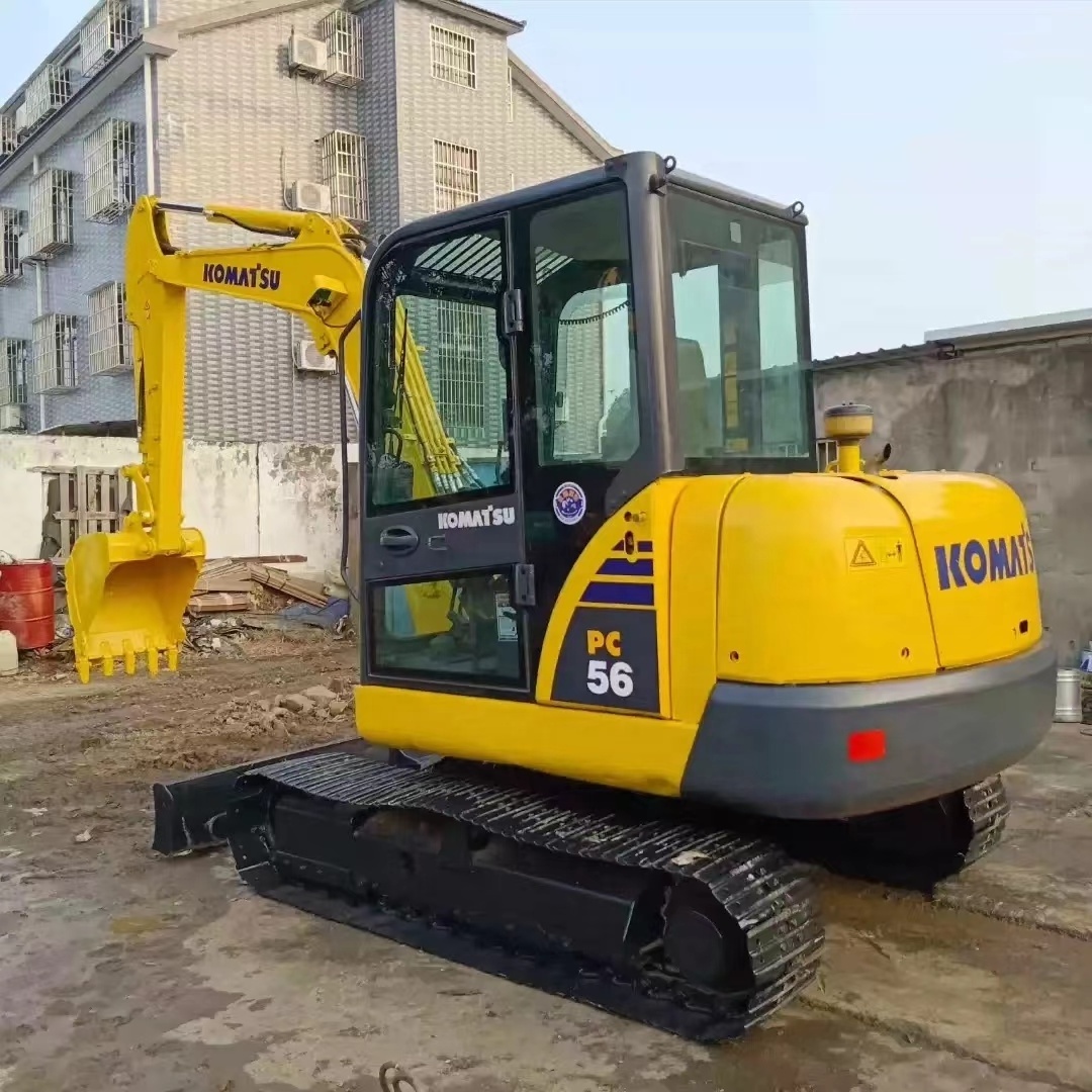 Used Komatsu PC56 mini crawler excavator for sale Used excavator 5 5.5 5.6 7 tons for sale at a low price