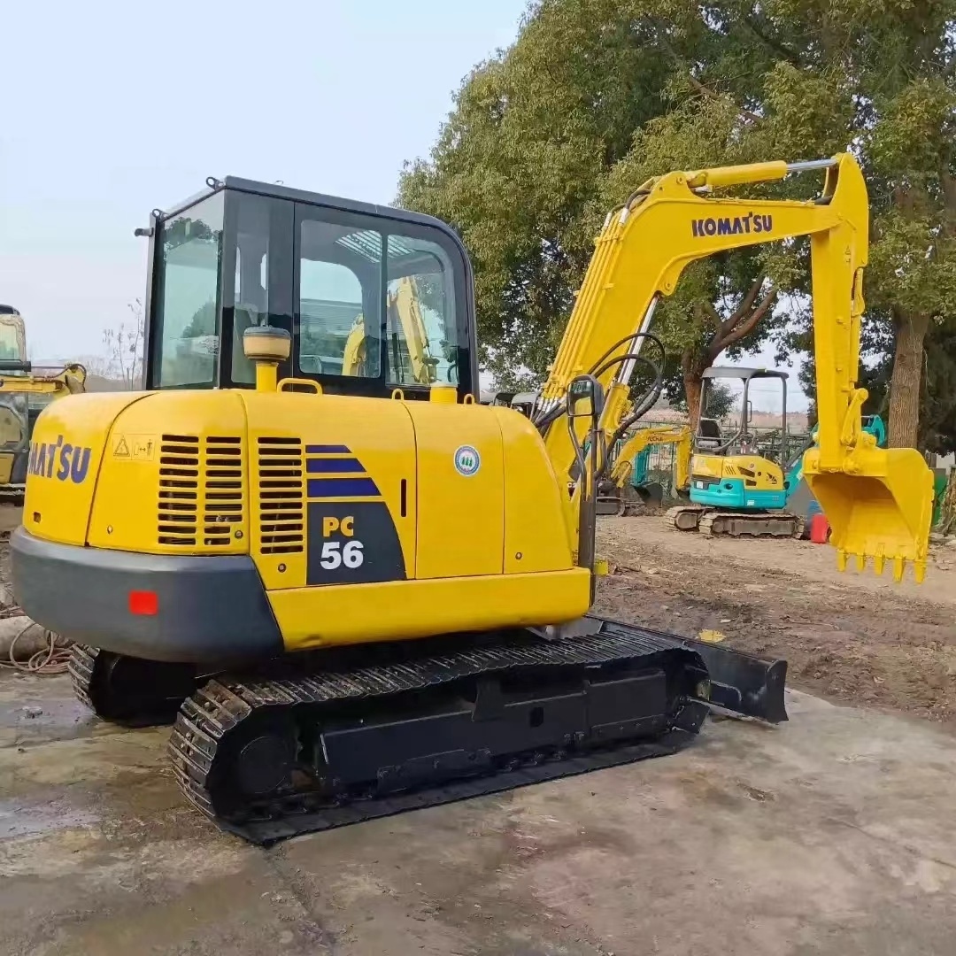 Used Komatsu PC56 mini crawler excavator for sale Used excavator 5 5.5 5.6 7 tons for sale at a low price