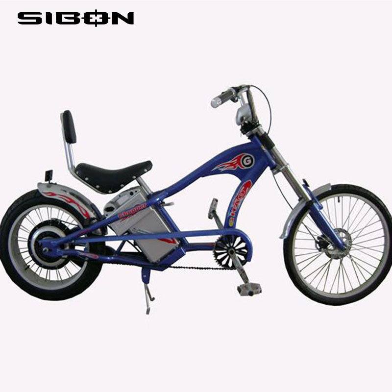 SIBON 250W lead acid battery brushless motor blue color adult CE chopper electric bicycle