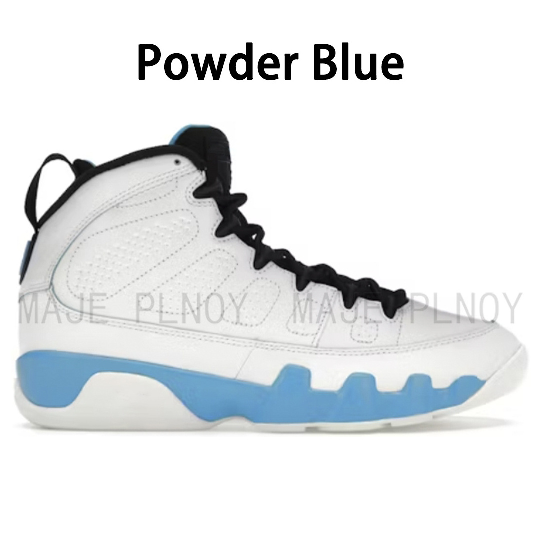 In Stock Classic Basketball Shoes 9 Retro Powder Blue 2024 Customized sneakers Men basketball style shoes