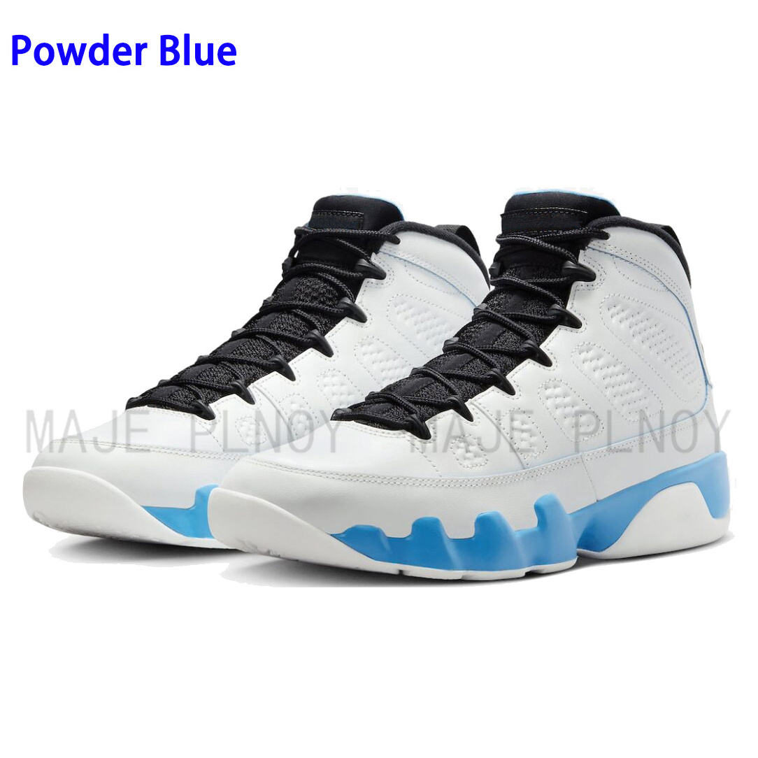 In Stock Classic Basketball Shoes 9 Retro Powder Blue 2024 Customized sneakers Men basketball style shoes