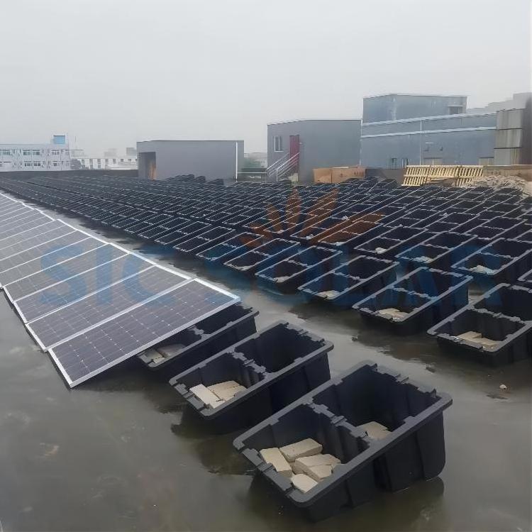 10KW 25KW 50KW Pv Flat Roof Plastic Ballast Mount HDPE Solar Panel Support Structure