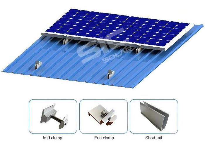 Factory Direct sale 30*30 aluminum solar panel mounting bracket metal roof mini rail