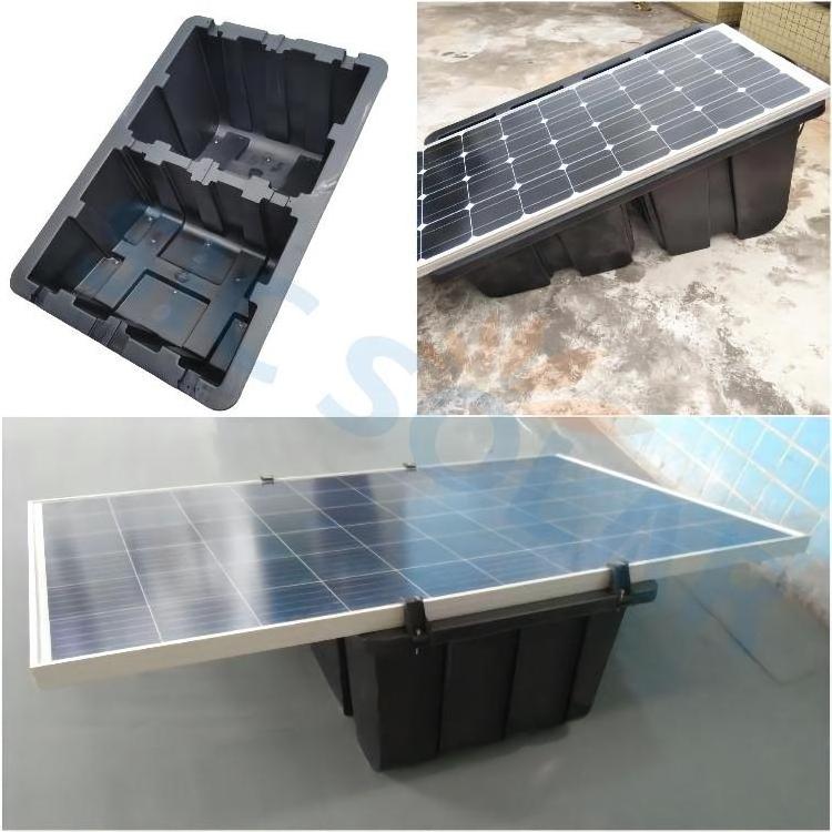 10KW 25KW 50KW Pv Flat Roof Plastic Ballast Mount HDPE Solar Panel Support Structure