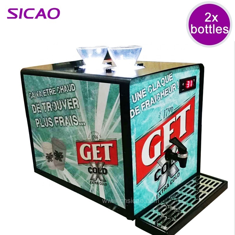 party electric wine whiskey machine fast speed portable chiller 2 bottle bar butler liquor dispenser for bar home