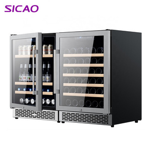 SICAO built in kitchen 110V 220V vietnam beer equipment coller food wine and beverage fridge cooler refrigerator