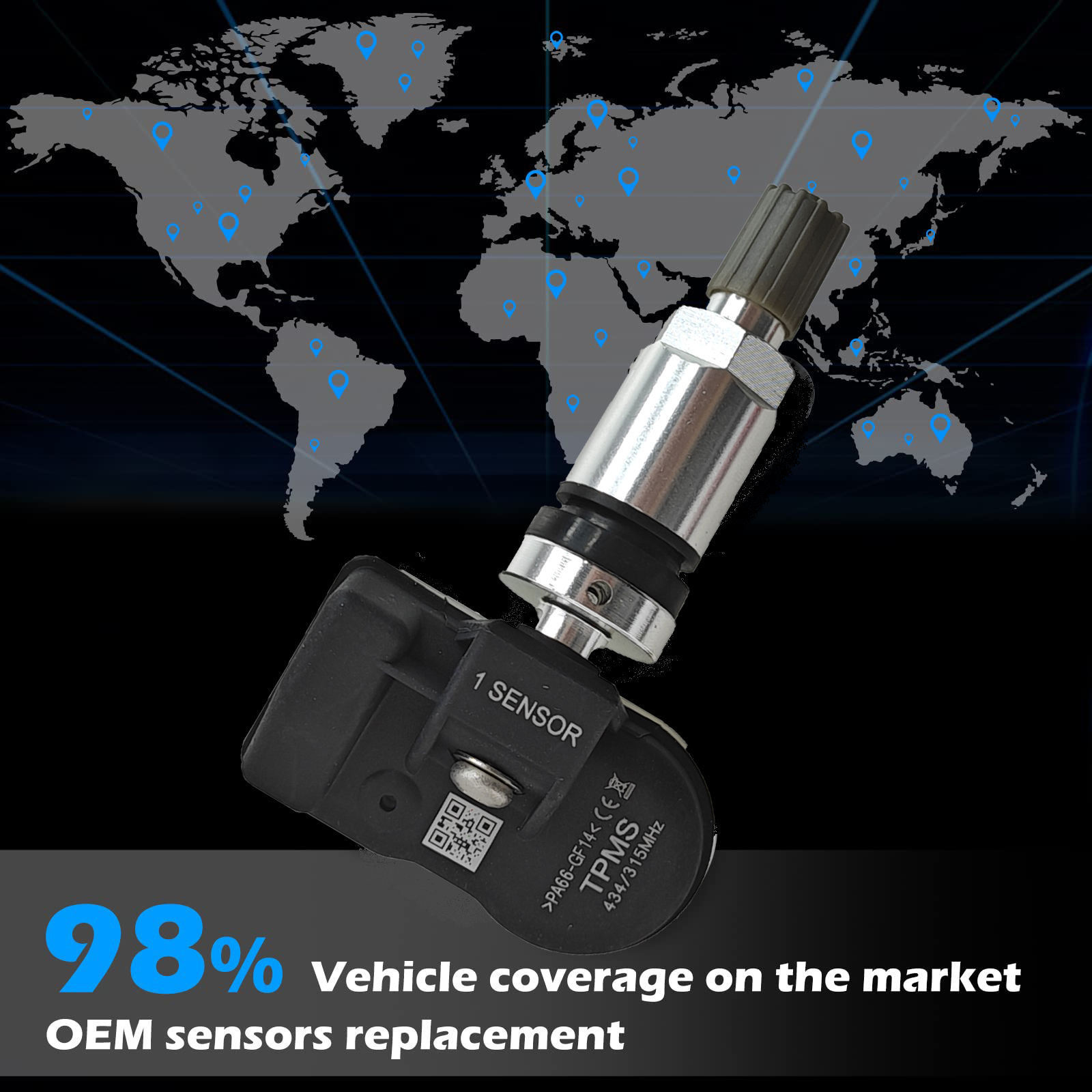 Efficient Tire Pressure Sensor for All Vehicles with Universal Tire Air Pressure Monitoring Sensor Tire Pressure Monitoring