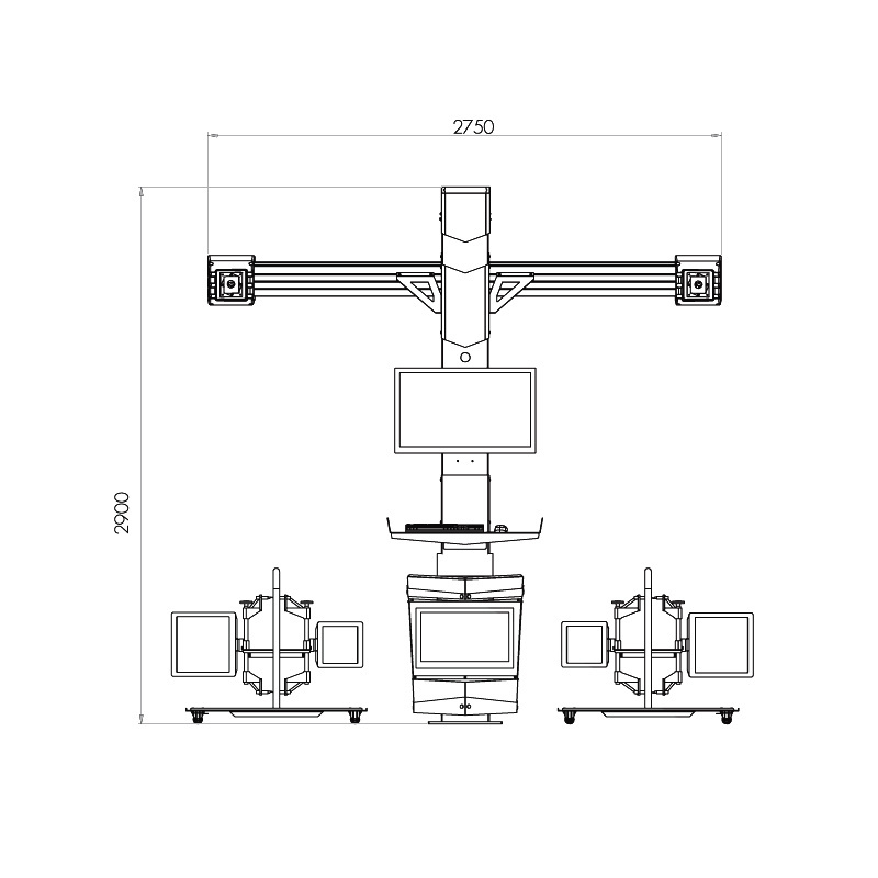 factory price UE-730 3D car  tire four wheel aligner 3D wheel balancing alignment machine