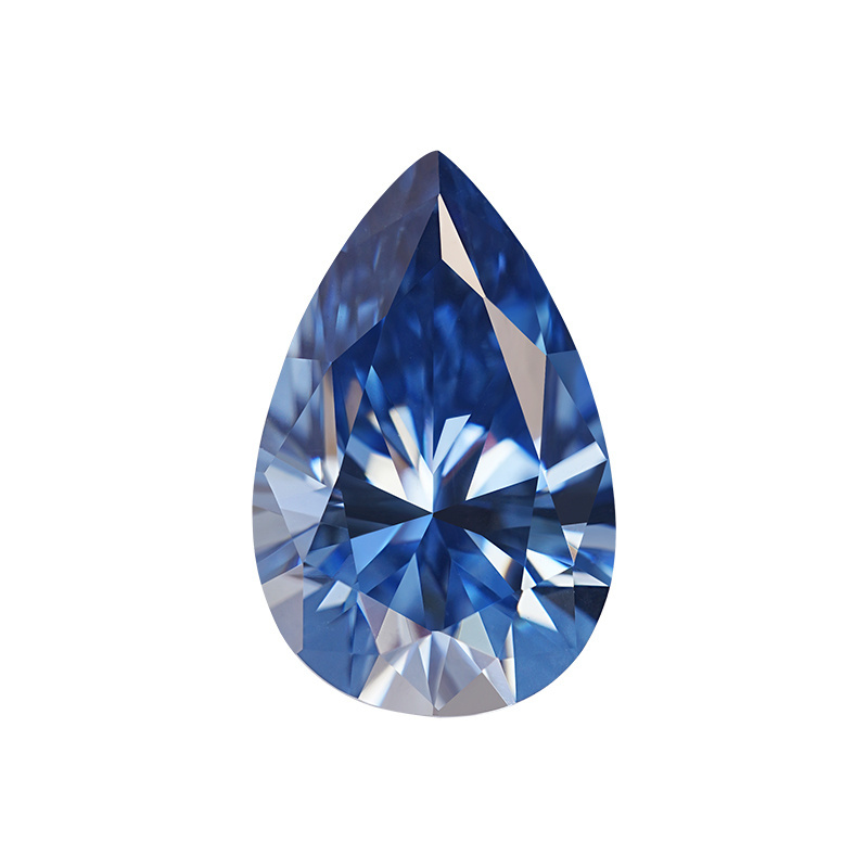 SICGEM 3 Carat Dark Blue Moissanite Gemstone Oval Marquise Cushion Pear Shapes Synthetic Diamonds Moissanite