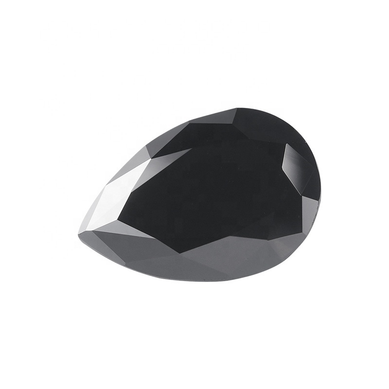 Moissanita Moissanite Factory 1ct Wholesale Rhinestones Pear Cut Black Loose Moissanite Diamonds