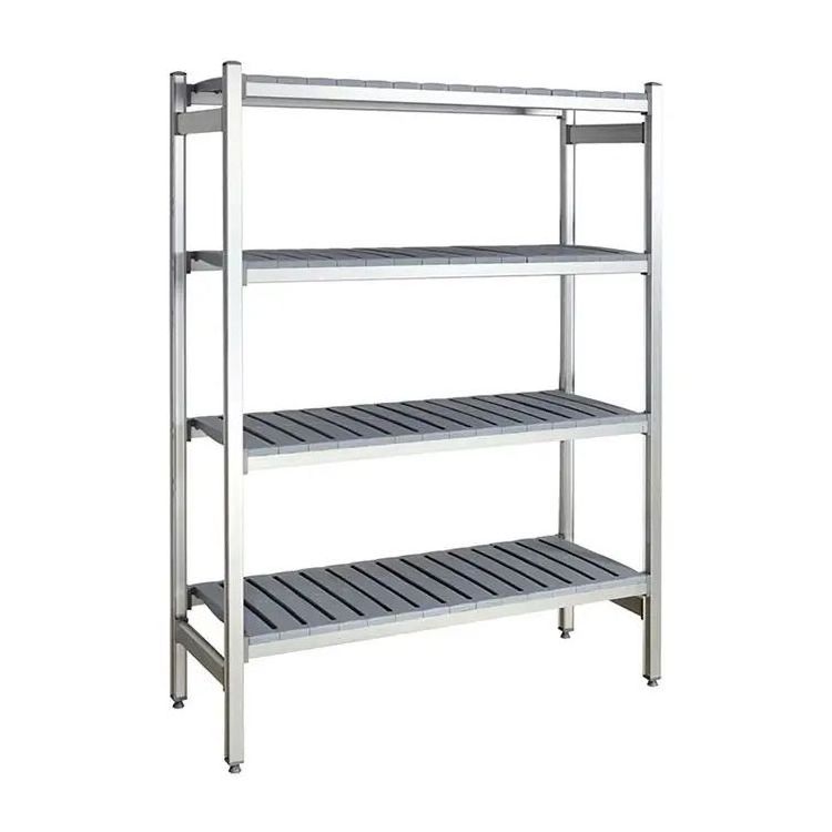 Factory Price Industrial Office Storage Sliding Aluminum Shelving 4 Layer Universal Wire Shelving