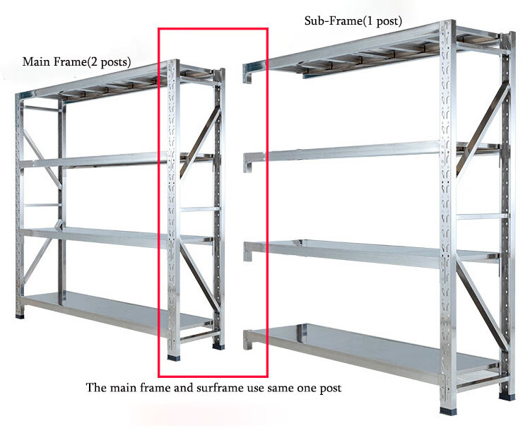 high quality 201 Heavy Duty Metal Storage Shelving Metal 304 adjustable Stainless Steel Boltless Stacking Storage Racks