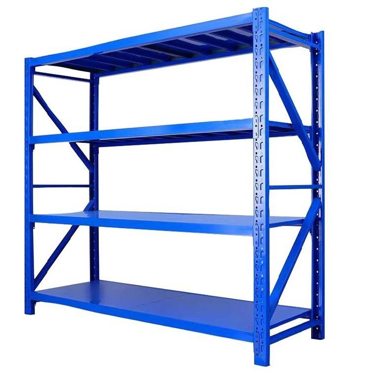 4 Layer-shelf Steel Industrial Storage Shelf Stacking Boltless Rack Adjustable Shelving For Workshop Garage Warehouse