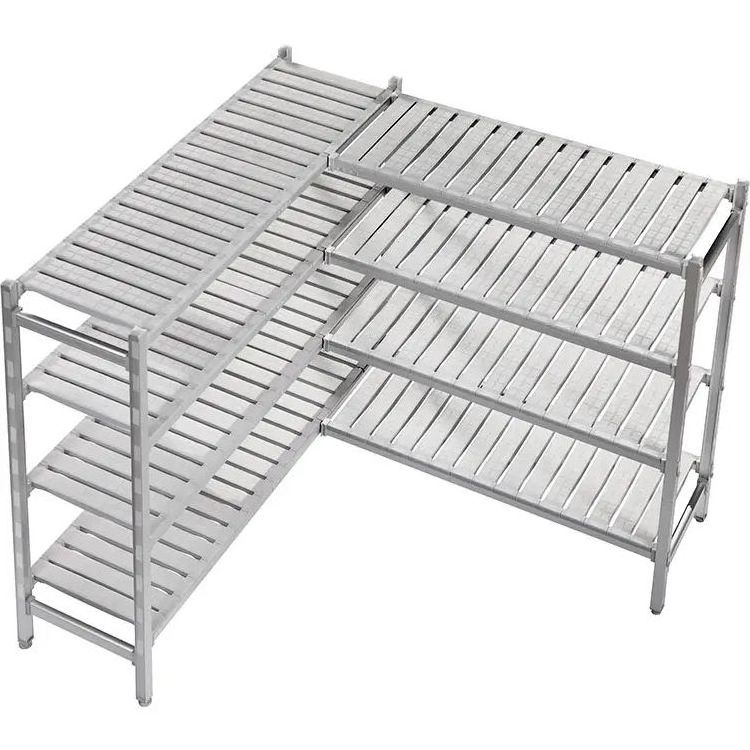 Factory Price Industrial Office Storage Sliding Aluminum Shelving 4 Layer Universal Wire Shelving